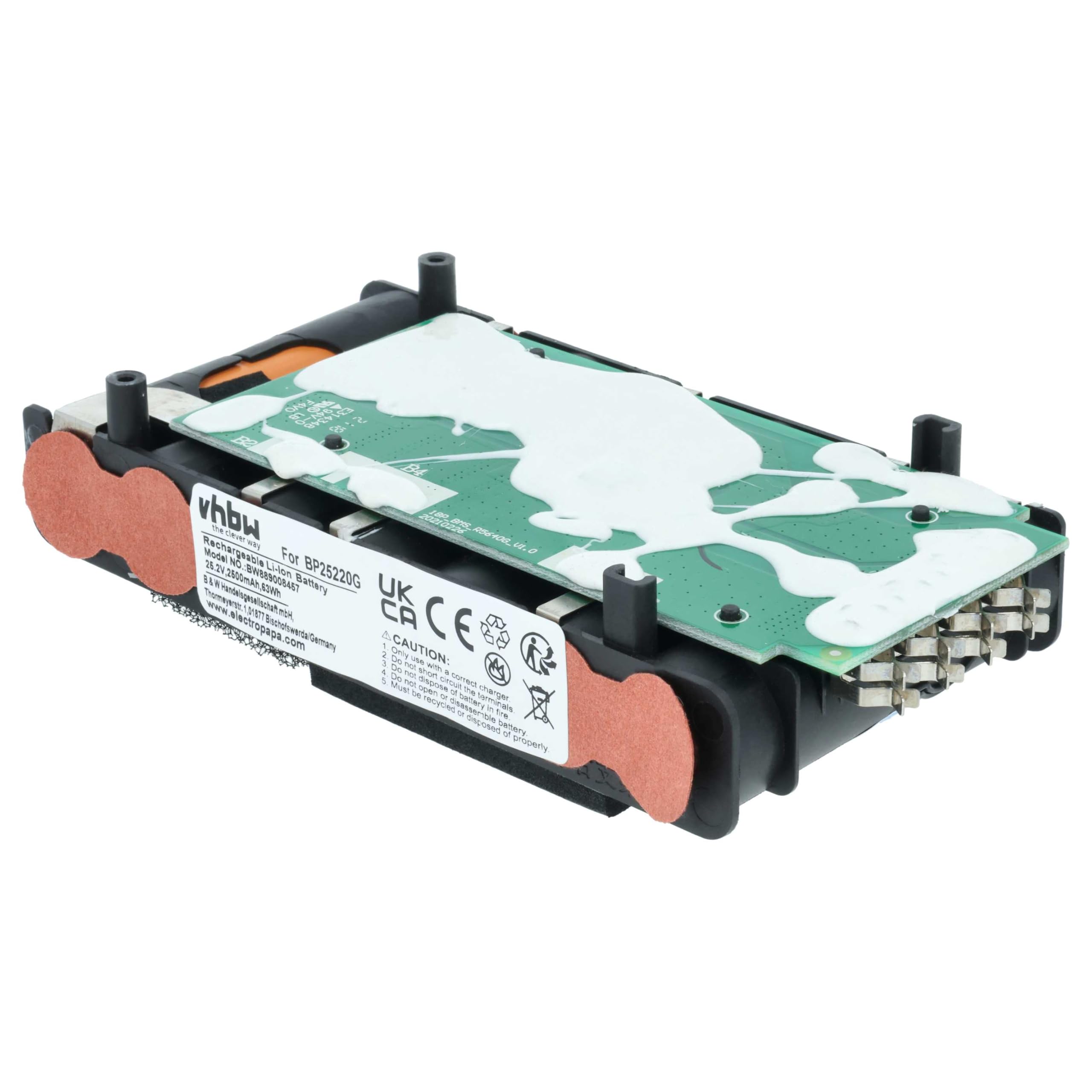 vhbw Bateria kompatybilna z Beko ARCELIK SD-3061 odkurzacz (2500 mAh, 25,2 V, Li-Ion)