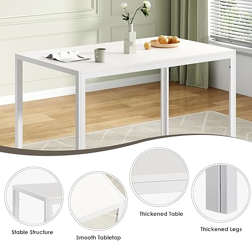 Miniatura 4 de Farini Juego de mesa de comedor de 5 piezas, cocina y sillas para 4, juegos de mesa de cocina modernos para comedor, 4 sillas tapizadas de