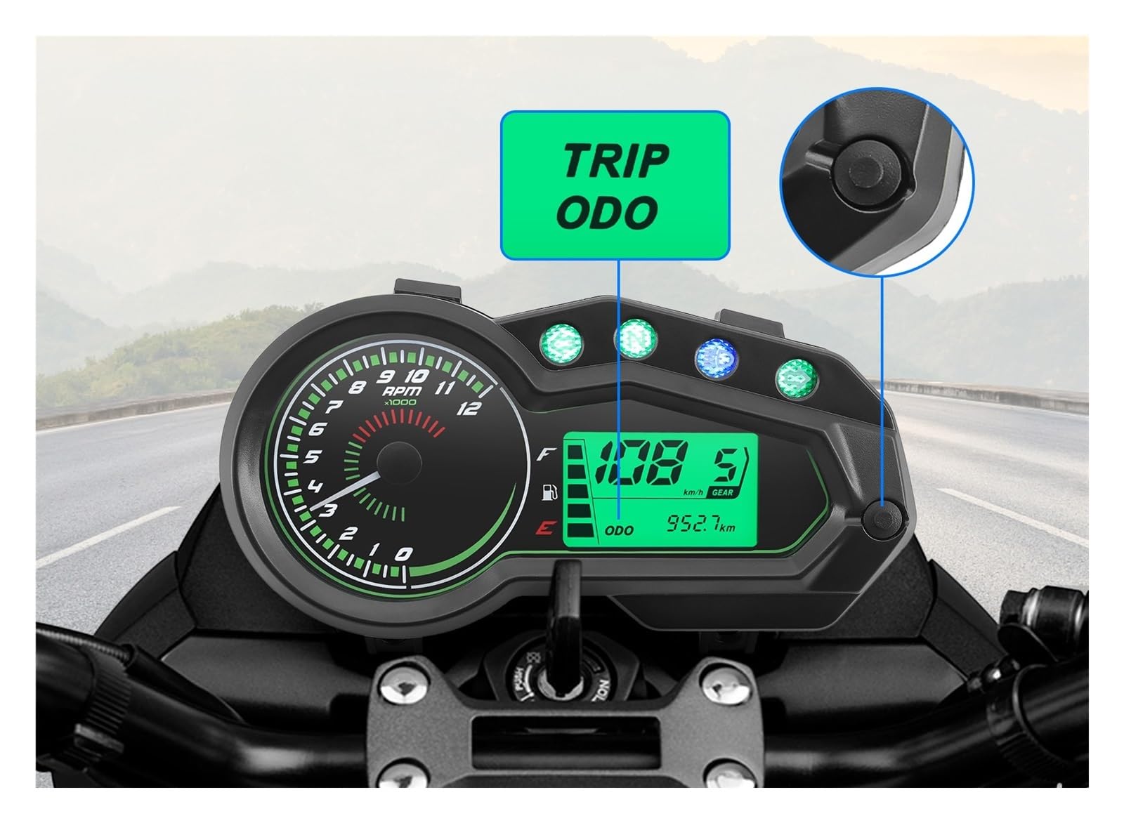 digital odómetro para motocicleta, tacómetro, tablero de RPM