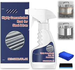 Rust Remover Spray for Metal, Heavy Duty Cleaner, Fast Acting, for Stainless Steel and Automotive Parts, 1 Pack (1)