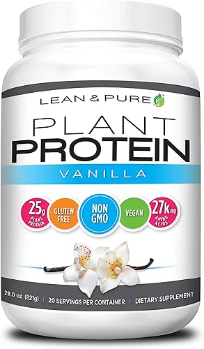 Miniatura 2 de Proteína vegetal Lean & Pura, 0.88 oz de proteína, sin OMG, vegana, sin gluten, baja en carbohidratos, 29.70 oz, chocolate