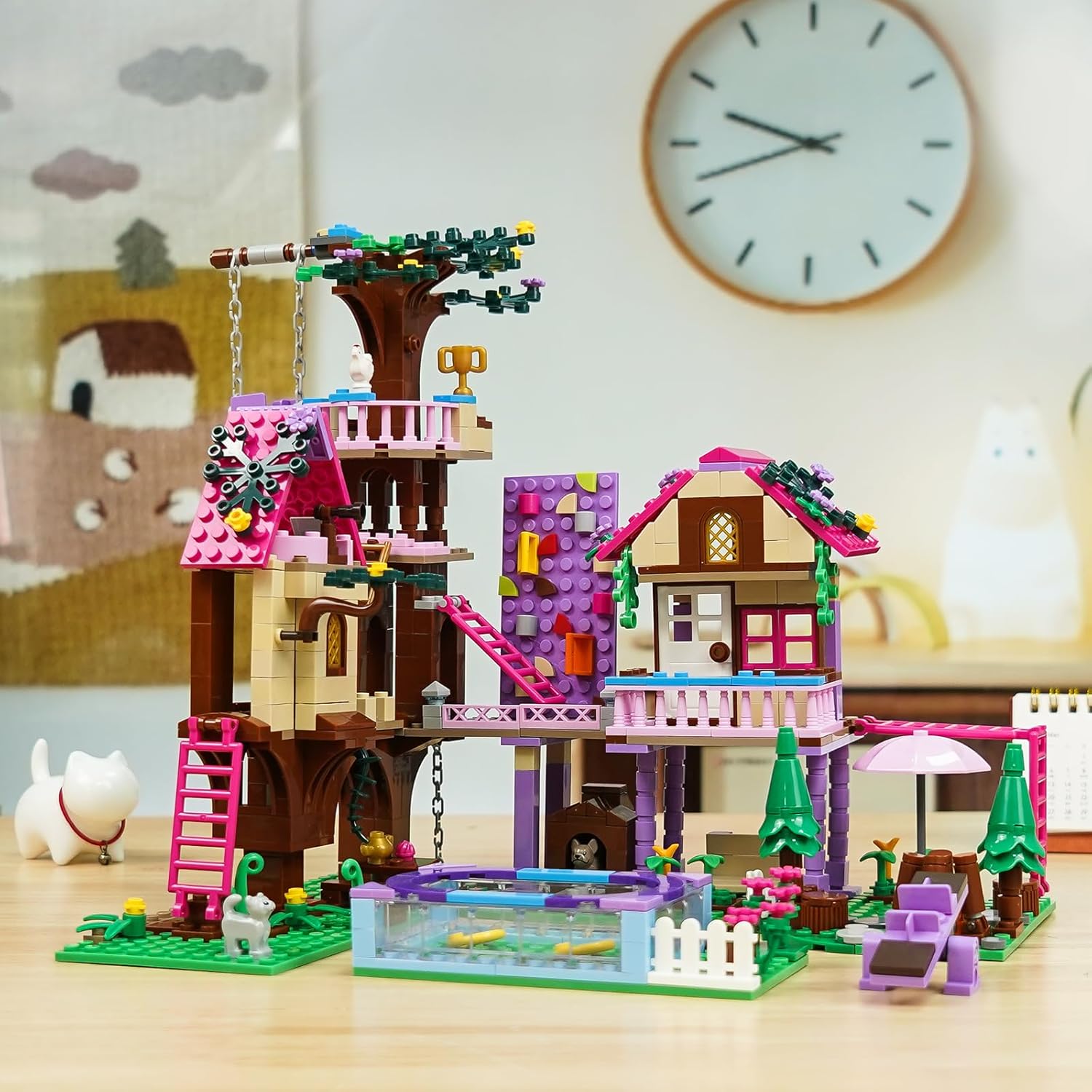 HSANHE Tree House Building Set Compatible with Friend, 756 PCS Forest House Building Kit Birthday Gift for Kids Girls Age 14+ Years（7681）