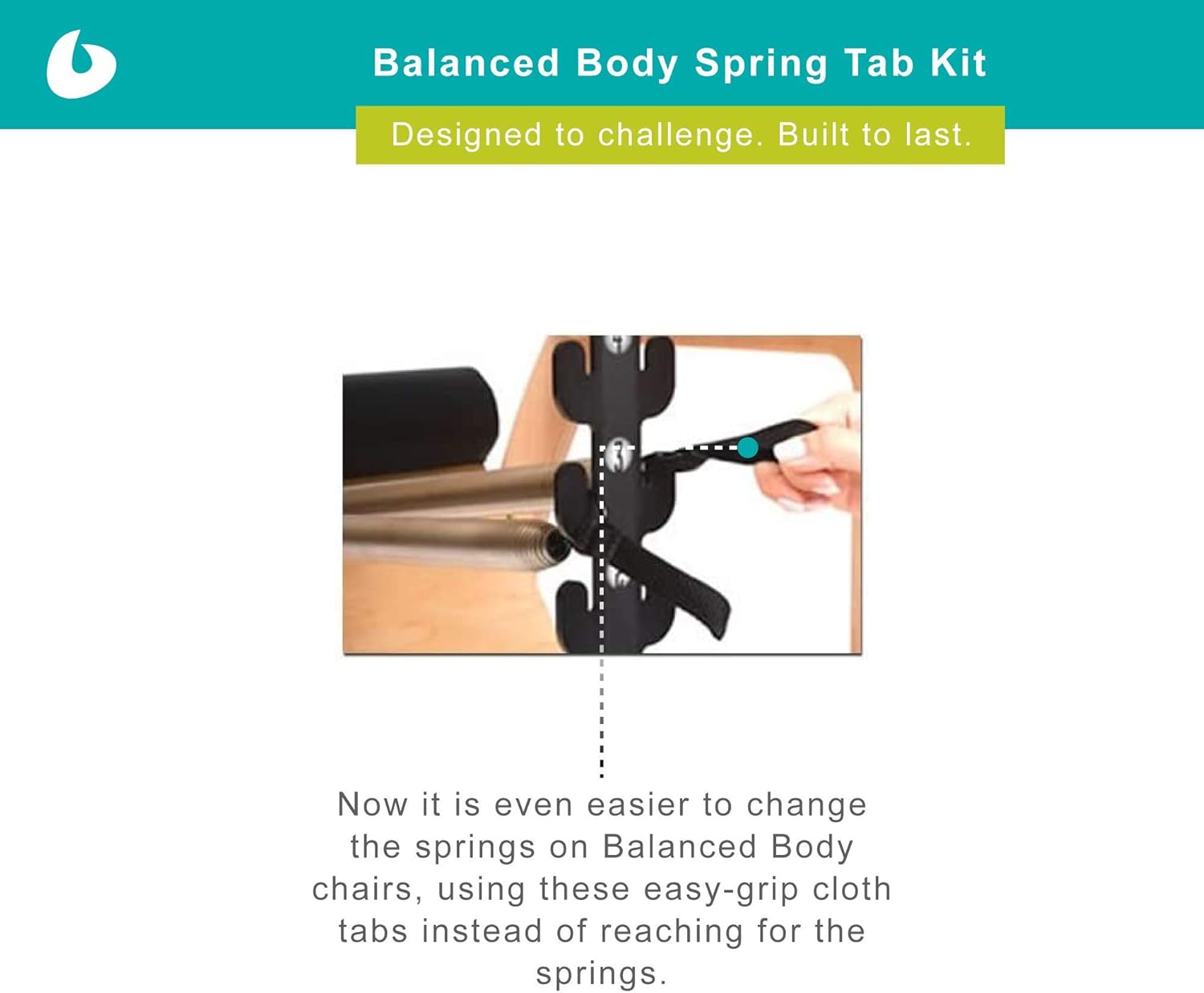 Balanced Body Set of 4 Spring Tabs for Pilates Chairs, Pilates Accessories