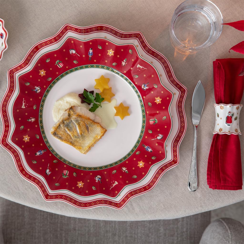 Villeroy & Boch - Toy's Delight Serviettenringe 4er-Set Bunt, Weihnachtsdeko, Tischdekoration, Ringe für Servietten Weihnachten, Weihnachtsdekoration, Deko Weihnachten, Premium Porzellan