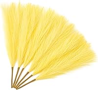 Vista 16 de Serwalin Decoración de Hierba de las Pampas, Decoración de Pampas Negra, 17 pulgadas, 6 piezas de Hierba Sintética de Pampas, Decoración Moderna