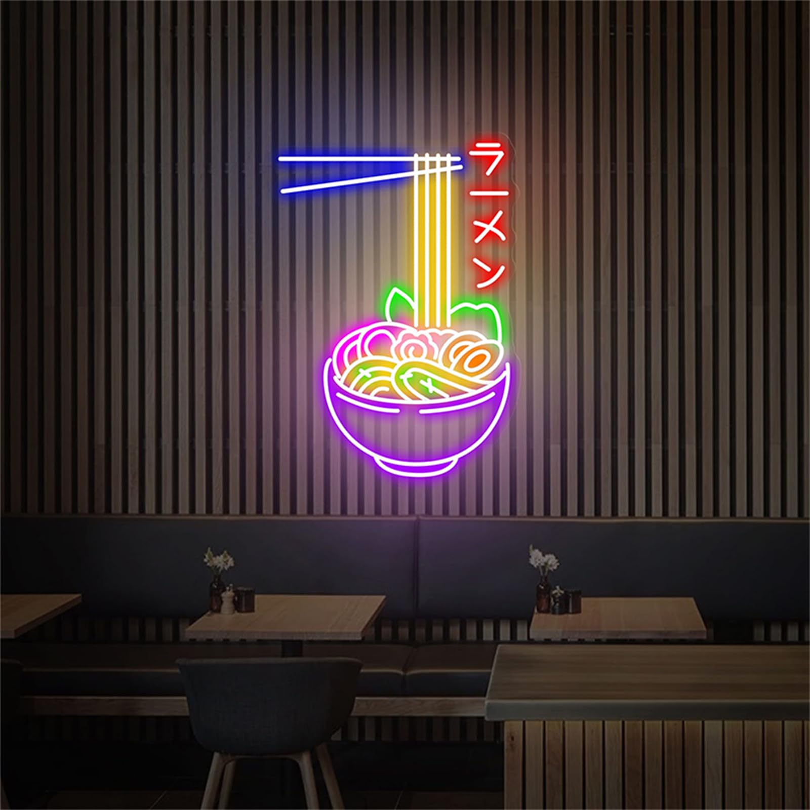 FINOTI Ramen Led Neon Lights for Wall Decor Noodle Light Up Signs for Restaurant Home Bar Kitchen Cafe Japanese Noodle Shop Decorations USB With Switch,R