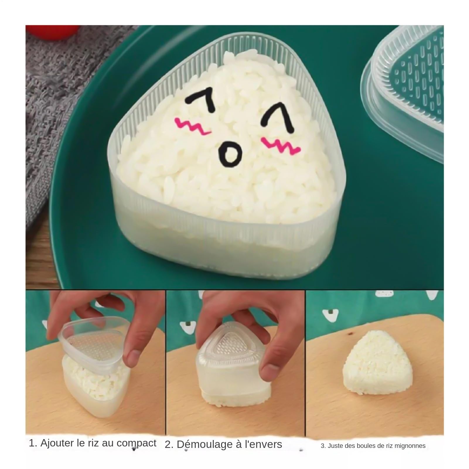 Stampo per sushi | Conjunto De Escolar E Material Escolar De Grande Capacidade,Stampo per riso per la casa e il libero creativo - per pranzo, campeggio, barbecue, scuola, casa,
