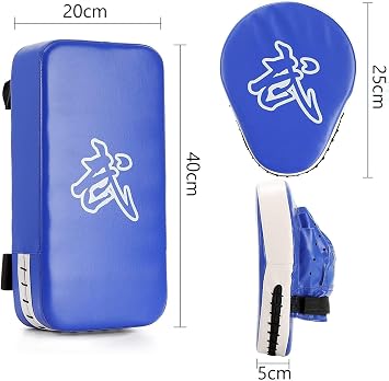 WUWEOT 2-in-1 Punching Mitts Kick Pack Set, Boxing Mitts Focus Pads and Taewondo Kick Pad, Thai Pads Karate Kick Pads, Martial Arts MMA Punching Mitts Kicking Boxing Shield Training for Men Women Gym