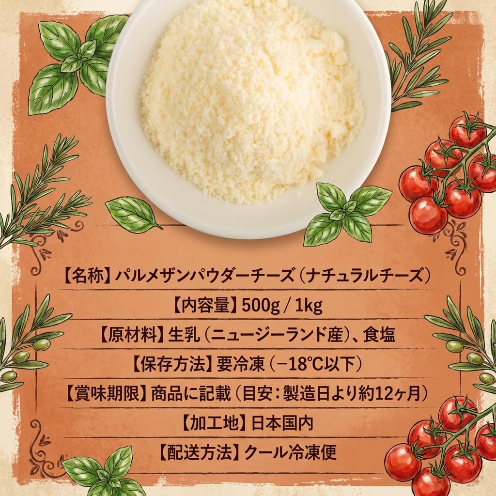 Amazon | パルメザン チーズ 1kg【動画あり】オーストラリア産