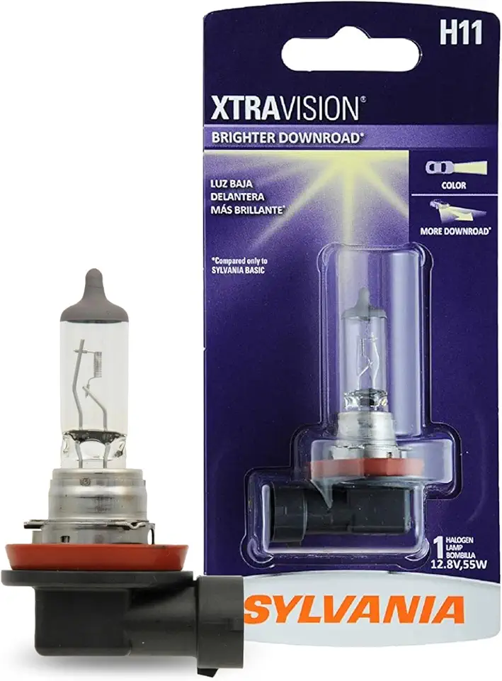 SYLVANIA - H11 XtraVision - High Performance Halogen Headlight Bulb, High Beam, Low Beam and Fog Replacement Bulb (Contains 1 Bulb)