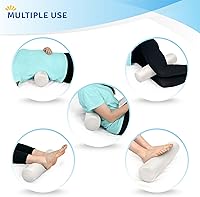 Vista 5 de Healthex Almohada cervical para el cuello, almohada de espuma viscoelástica, almohada redonda cilíndrica, almohadas cervicales para aliviar el dolor