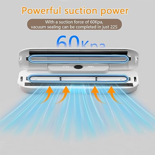 Miniatura 4 de Máquina selladora al vacío LaType 2025 para almacenamiento de alimentos, sistema automático compacto de sellado de aire con tecnología a prueba de