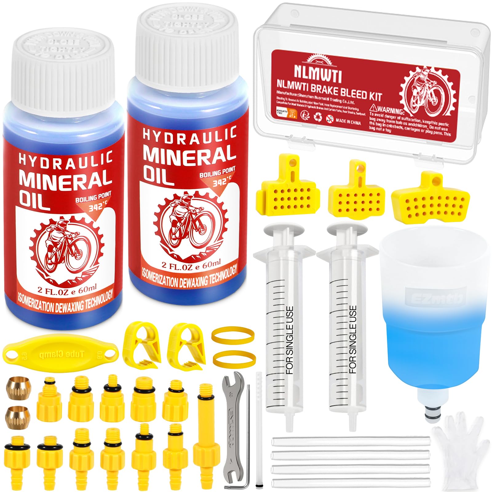 Kit De Purge Pour Freins Hydrauliques Vélo – Huile Minérale Compatible Shimano, SRAM, Magura, Tektro