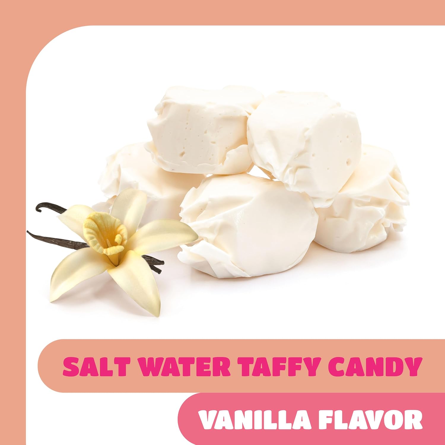 Salt Water Taffy Individually Wrapped, Vanilla Taffy Candy - 1 Lb Pack (Pack of 3) image 4