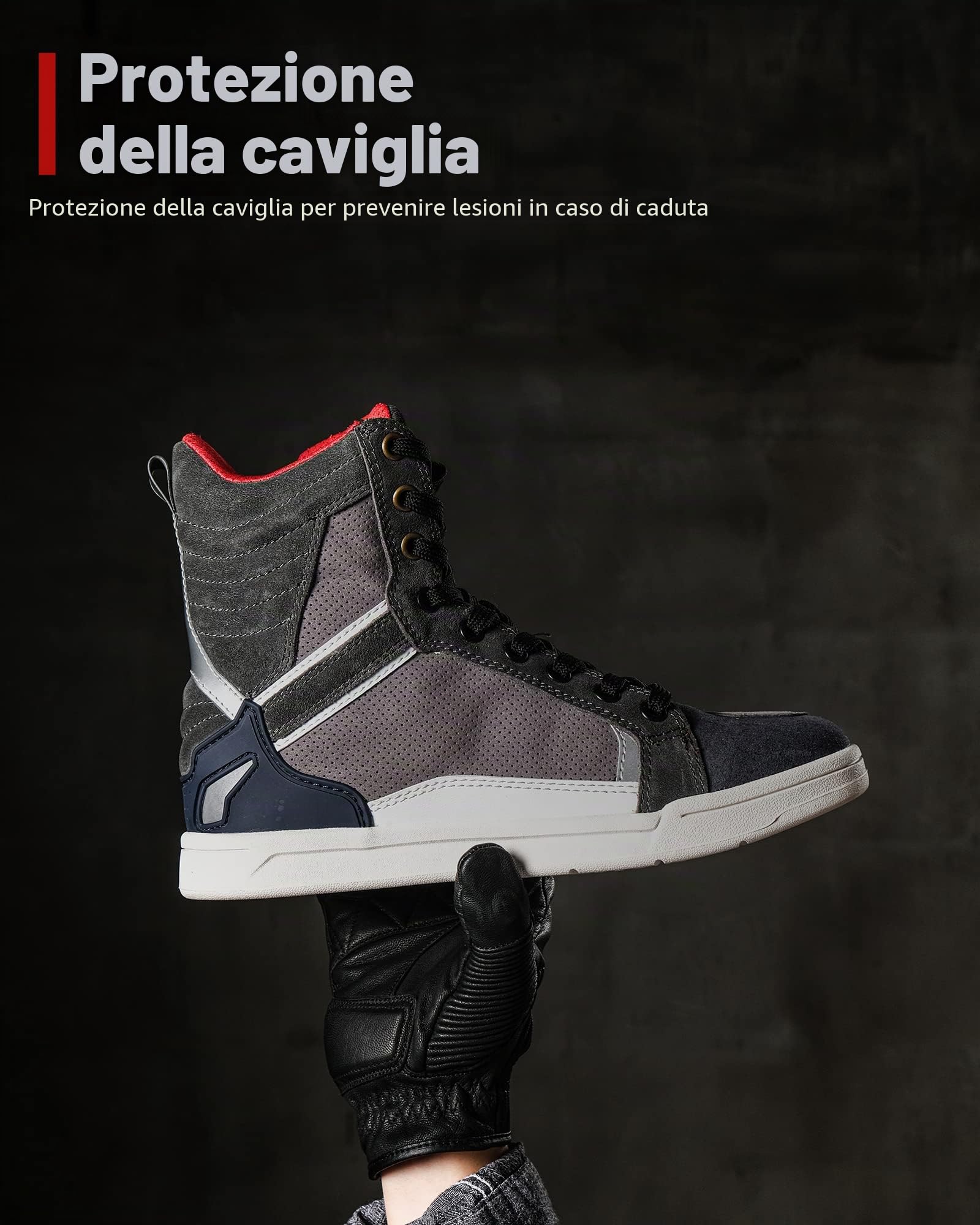BORLENI Scarpe Moto Uomo Stivali Moto