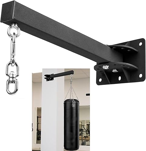 Miniatura 1 de KSWLOR Soporte de pared para saco de boxeo pesado, soporte de bolsa de boxeo resistente, soporte de montaje para saco de boxeo giratorio de 360