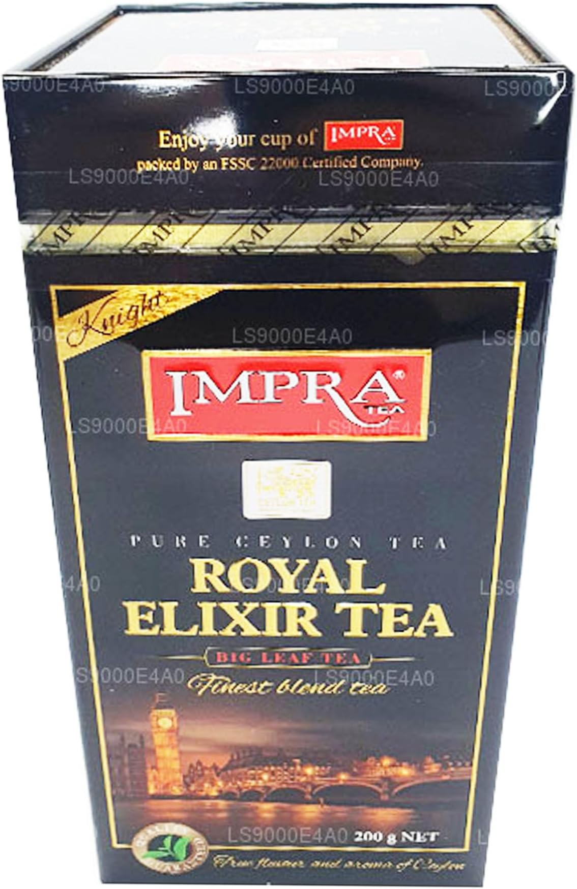 Royal Knight Black Ceylon Tea Elixir in Metal Tin by Impra