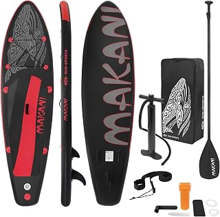 ECD Germany Stand Up Surf Paddle Board Inflable 305/308/320/380 cm | PVC | hasta 120/150 kg | Grosor 10/15 cm | Tabla de Surf Paleta Bolsa de Transporte Bomba de Aire Modelos
