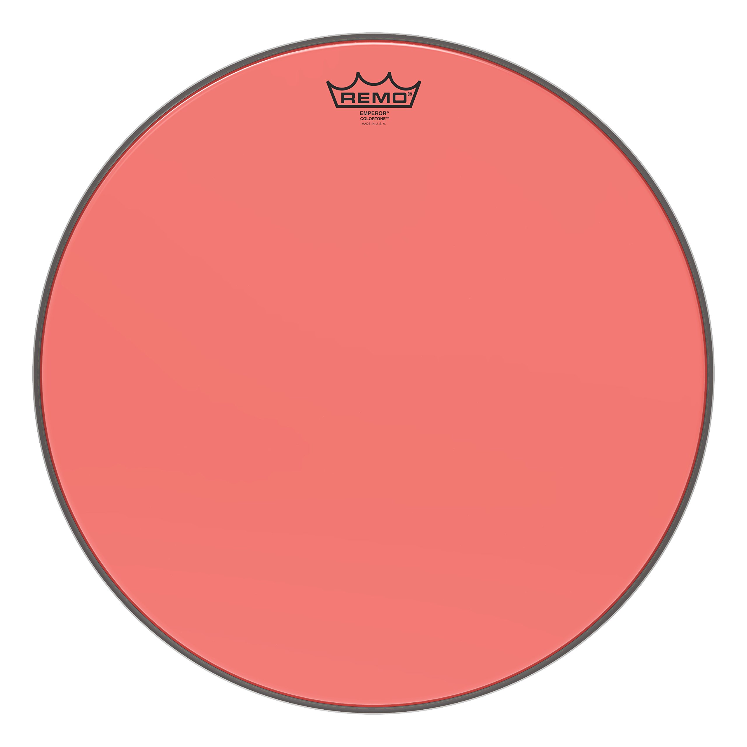 Remo Drumhead Colortone Emperor Clear Red - 18" - BE-0318-CT-RD, 18 Inches