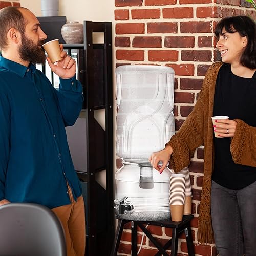 Miniatura 4 de Base dispensadora de jarra de agua de 5 galones con boquilla para botellas de 3 a 5 galones, recipientes de plástico para soporte o encimera