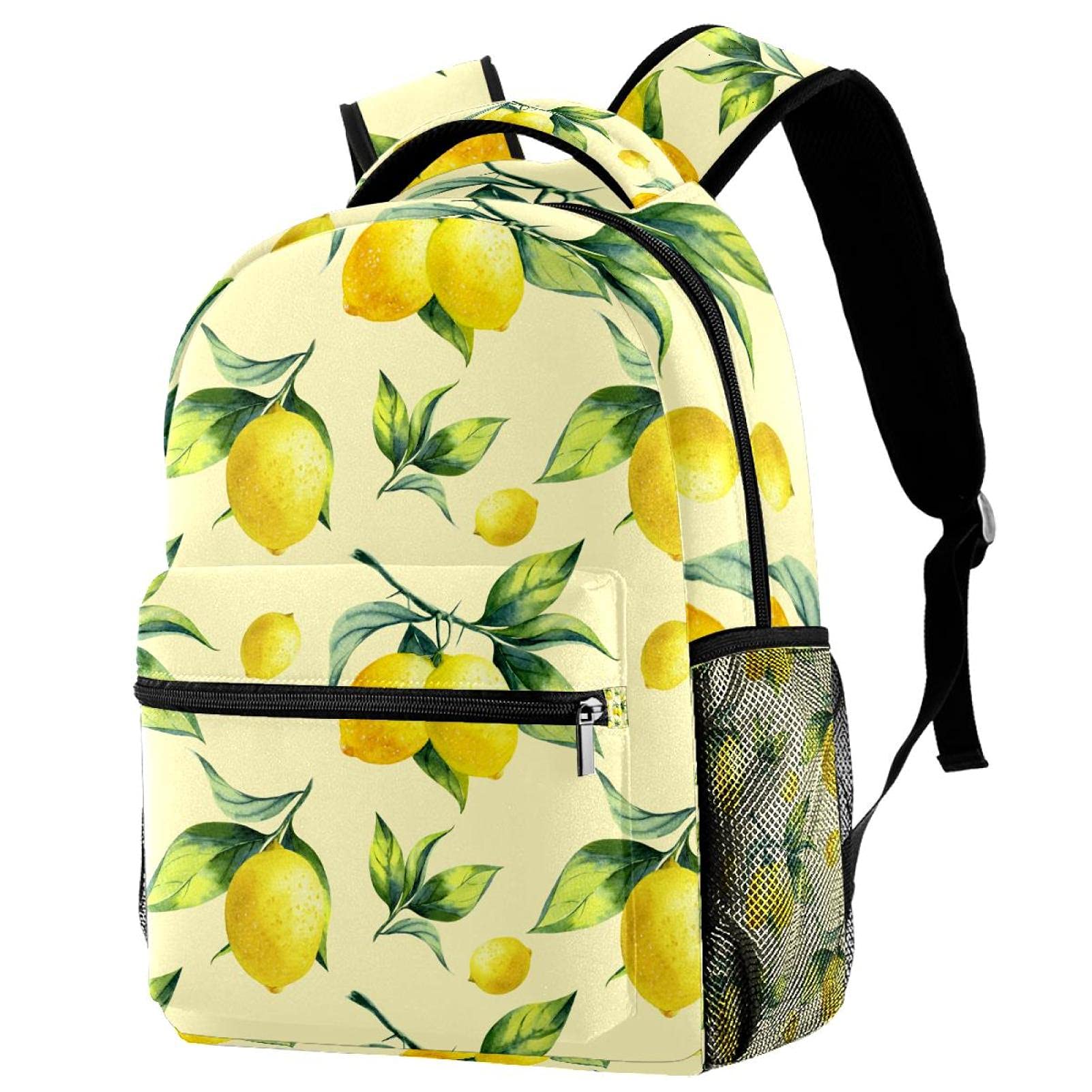 Sac à dos de voyage enfant jaune citron avec grand porte-bouteille - 7