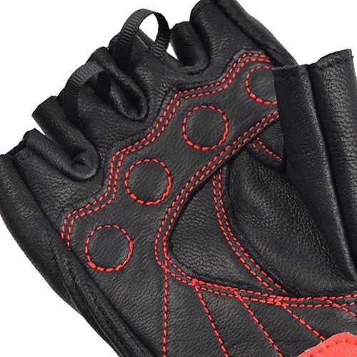Miniatura 3 de Guantes de motocicleta sin dedos para mujer Harssidanzar, protección de nudillos duros, guante de conducción, de equitación, de motociclista, de