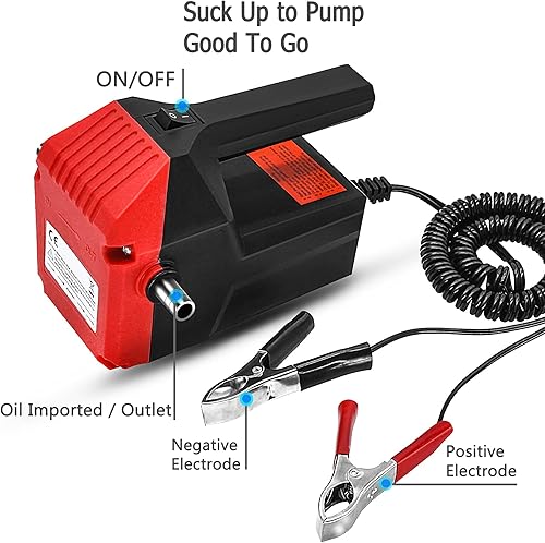 Miniatura 6 de Bomba de aceite, extractor de aceite de 12V 60W, bomba de transferencia para cambio de aceite, bomba de transferencia de aceite eléctrica para