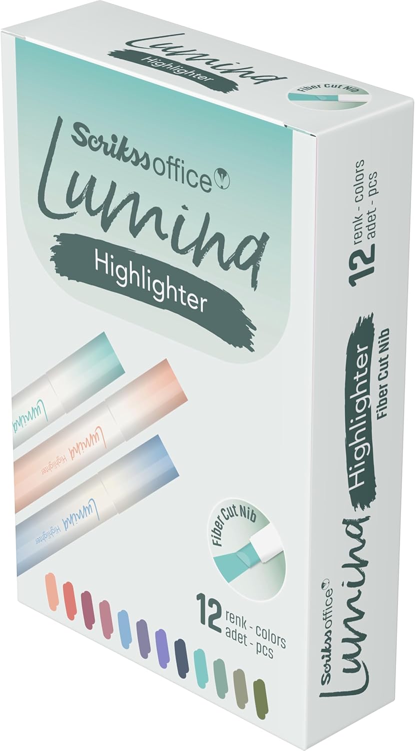 Scrikss Office Lumina Fosforlu Kalem Lotus Colour - 2339U 12 lik Amb