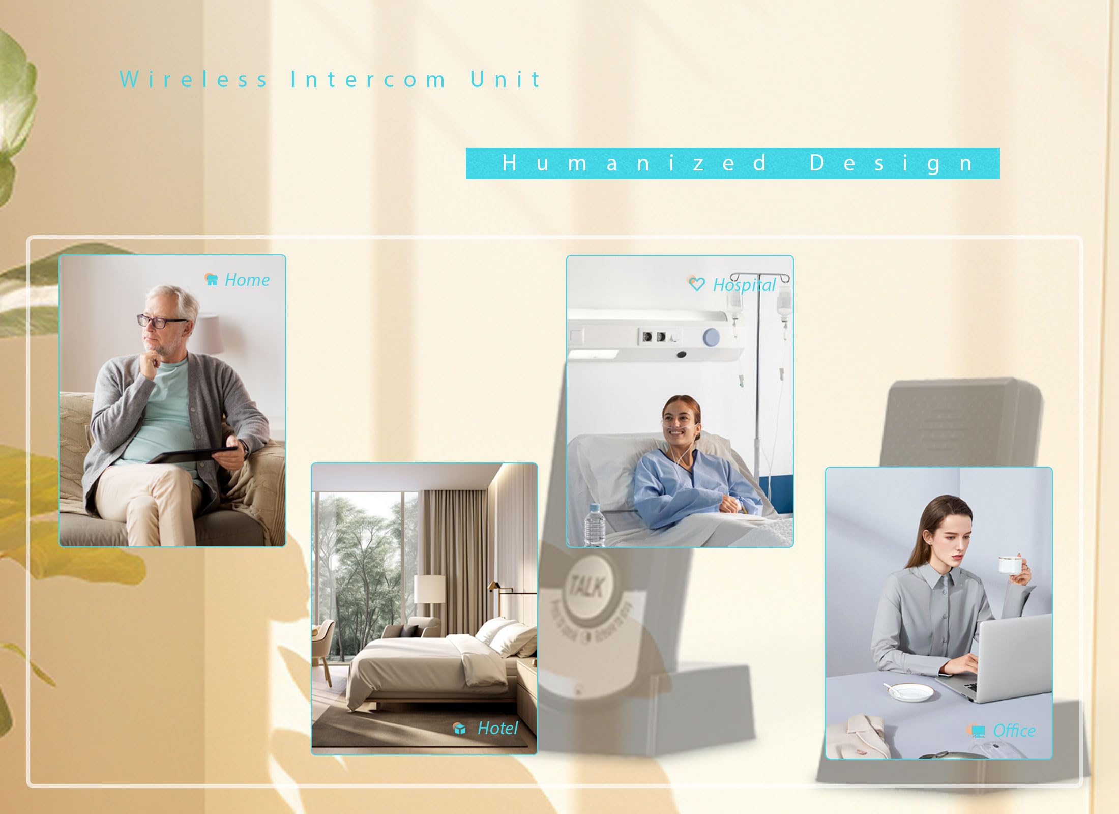 Intercomunicador de voz de 2 vías, unidad de intercomunicación inalámbrica, intercomunicador inalámbrico impermeable, chip inteligente de ahorro de energía, intercomunicadores inalámbricos para el