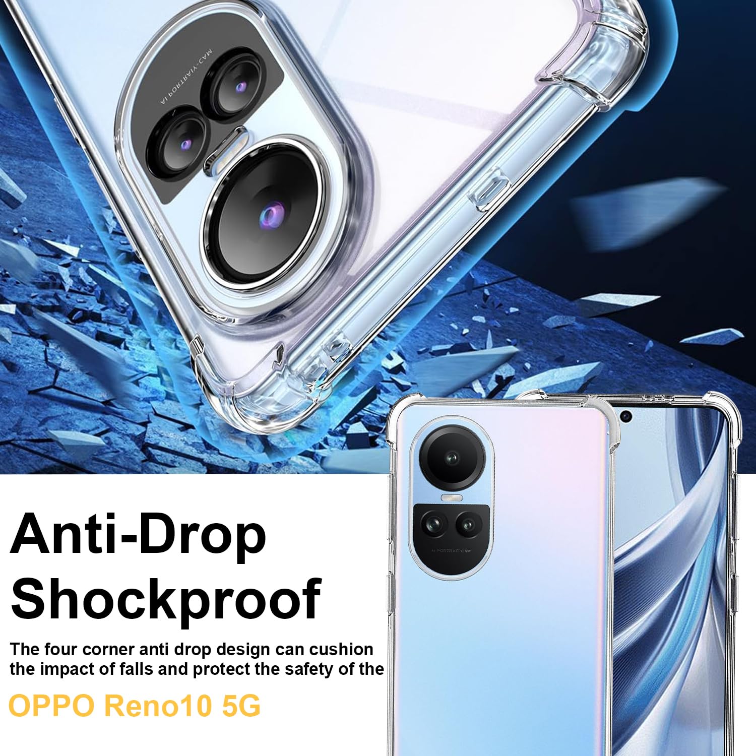 ISOI, Phone Cover Compatible with Oppo Reno 10 5G/Oppo Reno 10 Pro 5G Phone Case - Image 3