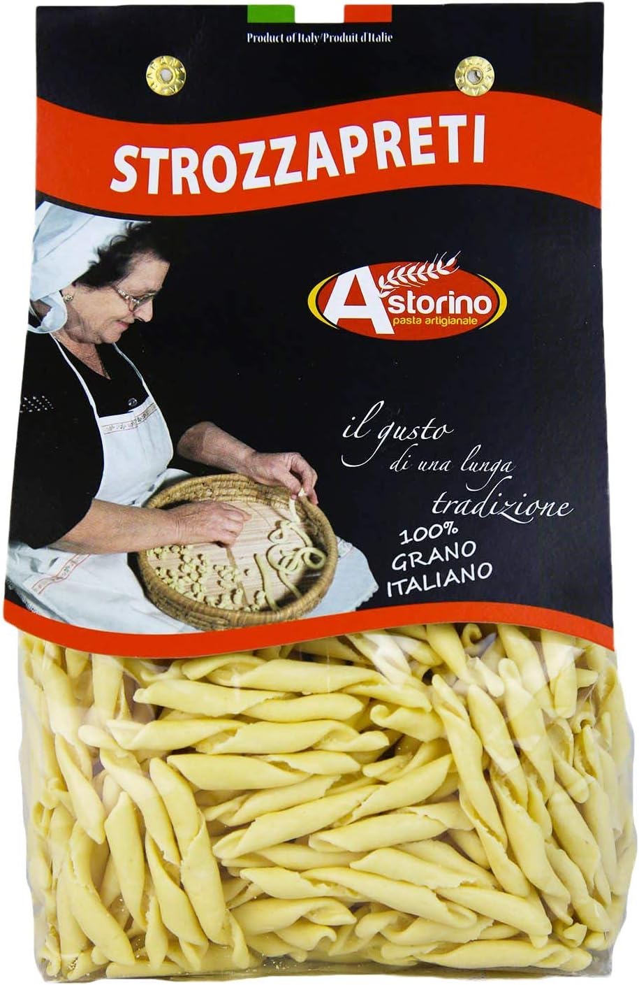 Homemade CALABRIAN STROZZAPRETI Made with Astorino DURUM Wheat: 6 Packs of Pasta 500G Produced in Calabria with Italian Wheat
