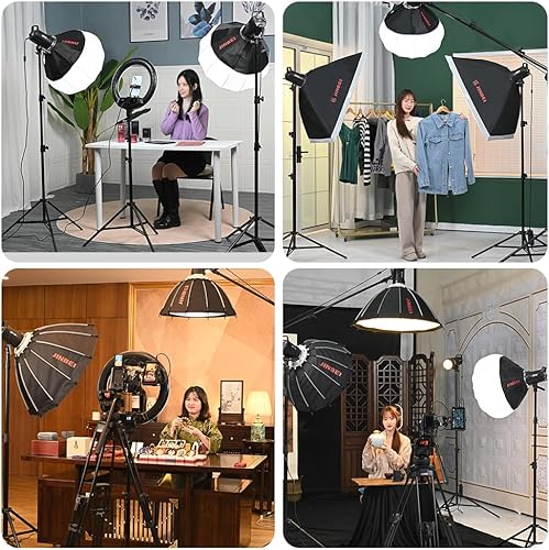 Miniatura 4 de EF-80 80W COB llevó la luz de vídeo con el control de la aplicación, 5500K luz diurna Bowens MountCRI97+TLCI98+9 efectos de iluminacióniluminación