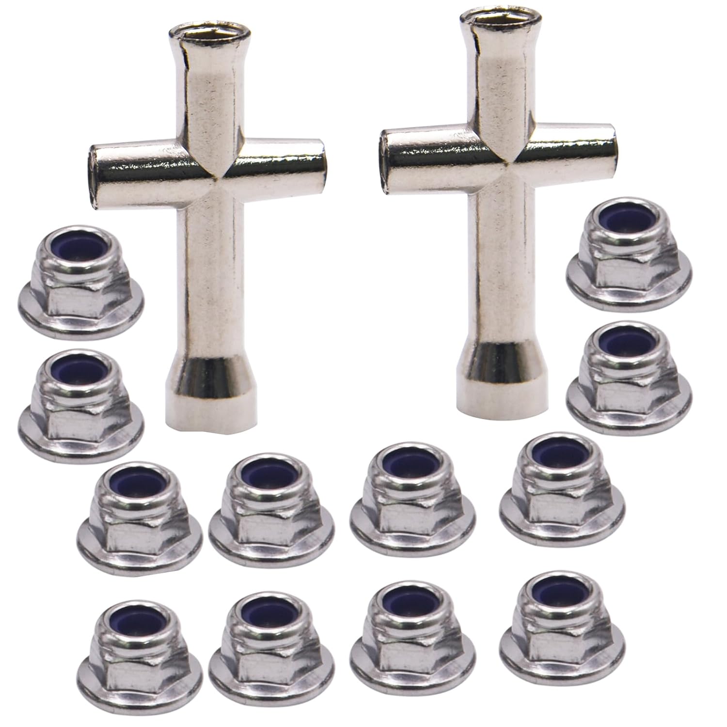Blomiky 12 Pack 7mm M40 Wheel Lock Nut 25-WJ02 and 2 Pack 7MM Wrenches Spare Part for H14BM 14210 14211 16208 H16 H16PL 9125 Q903 RC Car RC Truck / 9125 Locknut 2