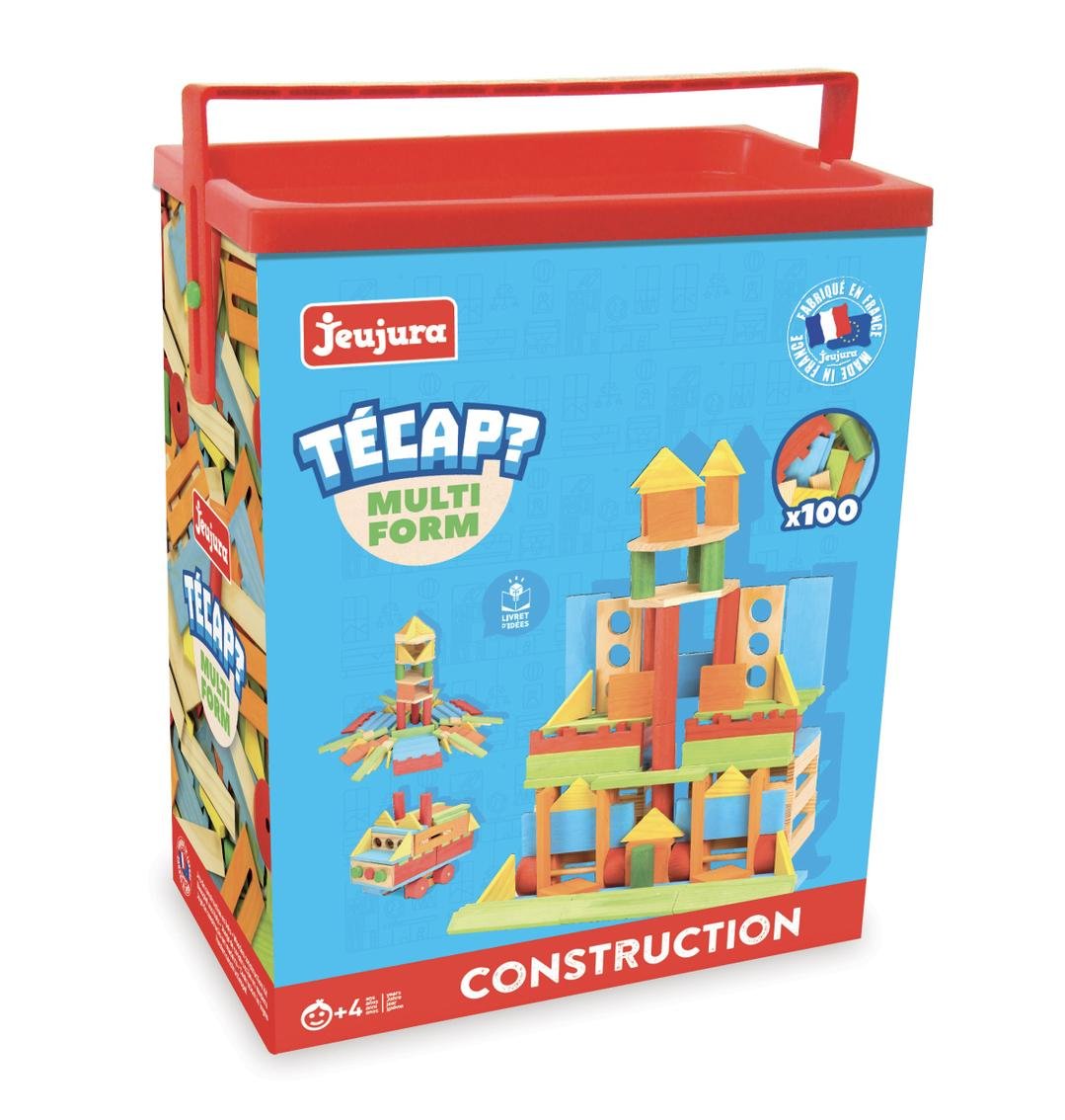 Jeujura - Tecap Color - Gioco Di Costruzioni In Legno 200 Pezzi - Tavole Colorate - Made In France - Per Bambini Dai 4 Anni