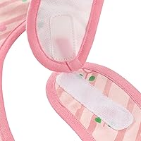 Vista 4 de Littleforbig Babero de algodón impermeable con estampado floral rosa para adultos con cierre de velcro ajustable