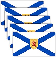 5 PCS Canada Nova Scotia Flag Sticker,6x3.5 in Canadian Province Decal,Large Banner Decor for Car Bumper Window Laptop