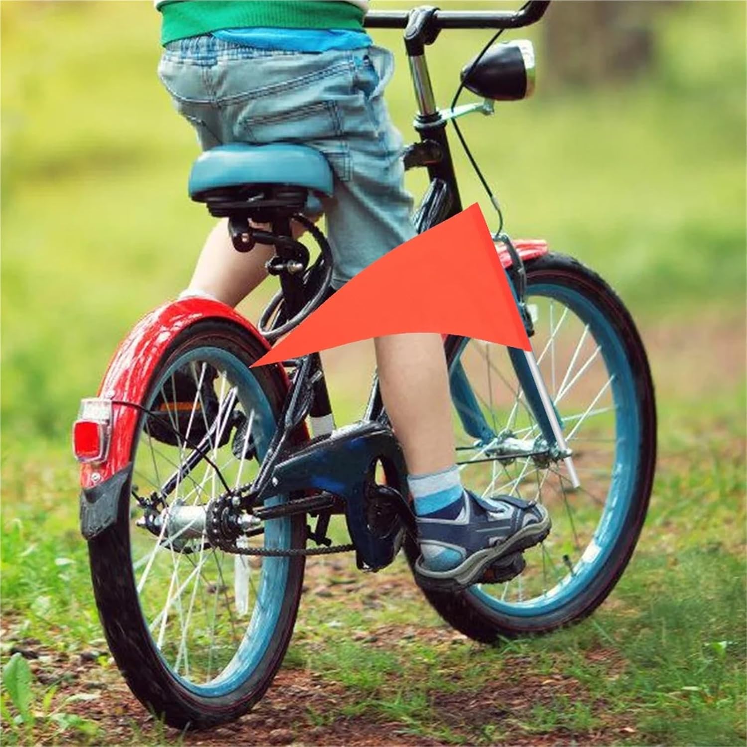 Warning Flag 12/30Pcs Bike Safety Flag High Visibility Tear Resistant Urban Bicycles Bike Flags Cycling Accessories For Bicycles Trailers Wheelchairs(30pcs)