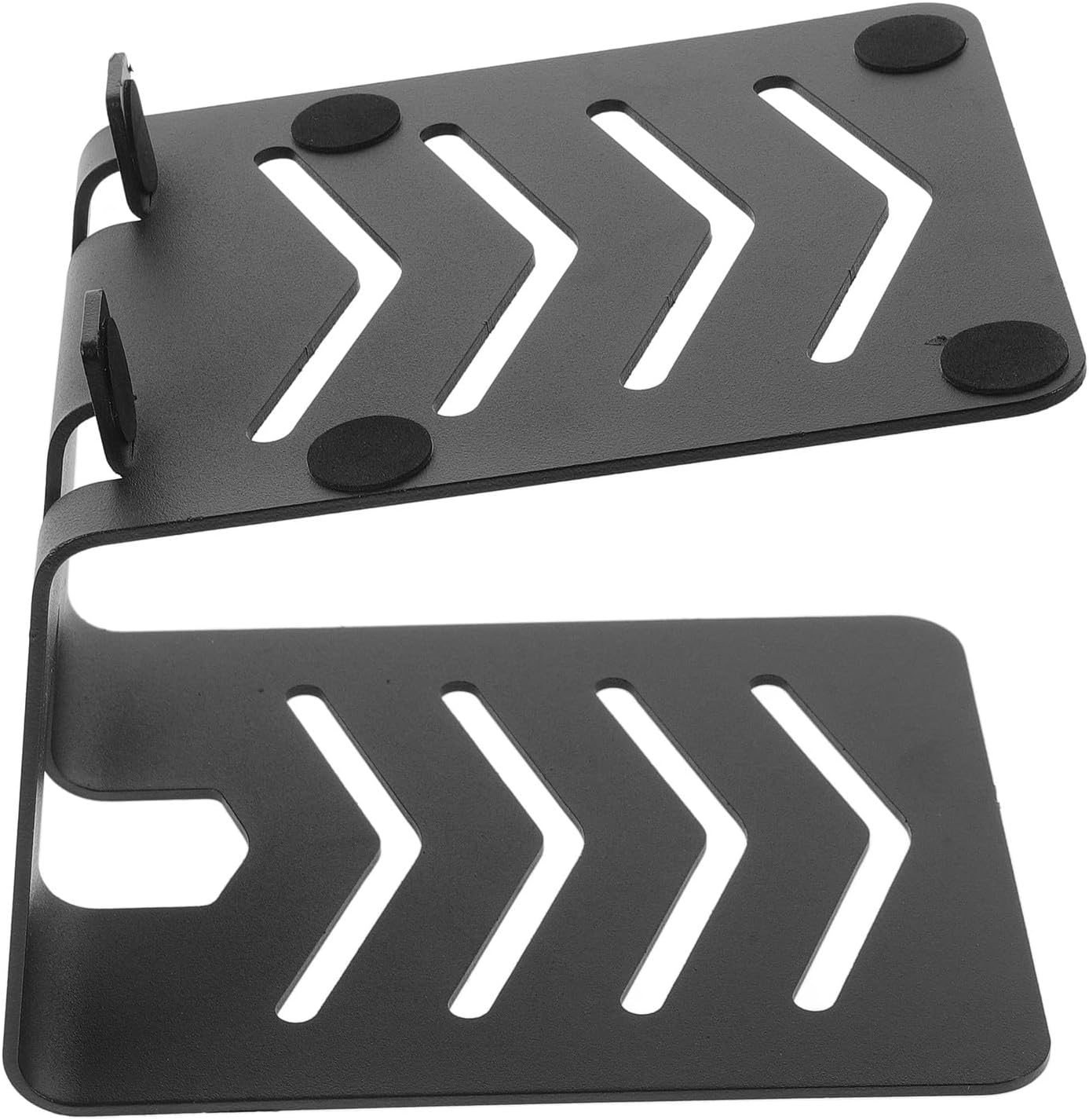 Metal Desktop Speaker Stand Riser for Bookshelf and Computer Speakers Amplifier Holder with Heat Dissipation for Home and Office Use