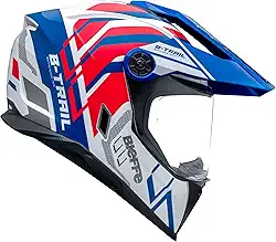Capacete Masculino Bieffe B-Trail Defender Branco Moto Pala