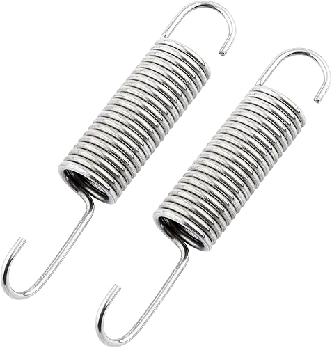 GUPO 3-5/8 pulgadas de repuesto de acero inoxidable sofá reclinable mecanismo resorte de tensión - gancho de cuello largo (2 unidades)/plata