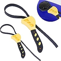 Vista 9 de 2 piezas llaves de correa para fontanería, llave de correa de goma, llaves de correa de filtro de aceite de 24 pulgadas y 19.7 pulgadas, llaves