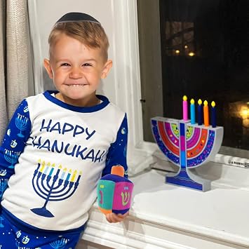 Rite Lite Plush Musical Dreidel - Plays Hanukkah Melody, Hanukkah Gifts Toddler Kid Prizes, Jewish Holiday Part Favors Embroidered Plush Soft & Squishy Toy for Endless Hours of Fun!