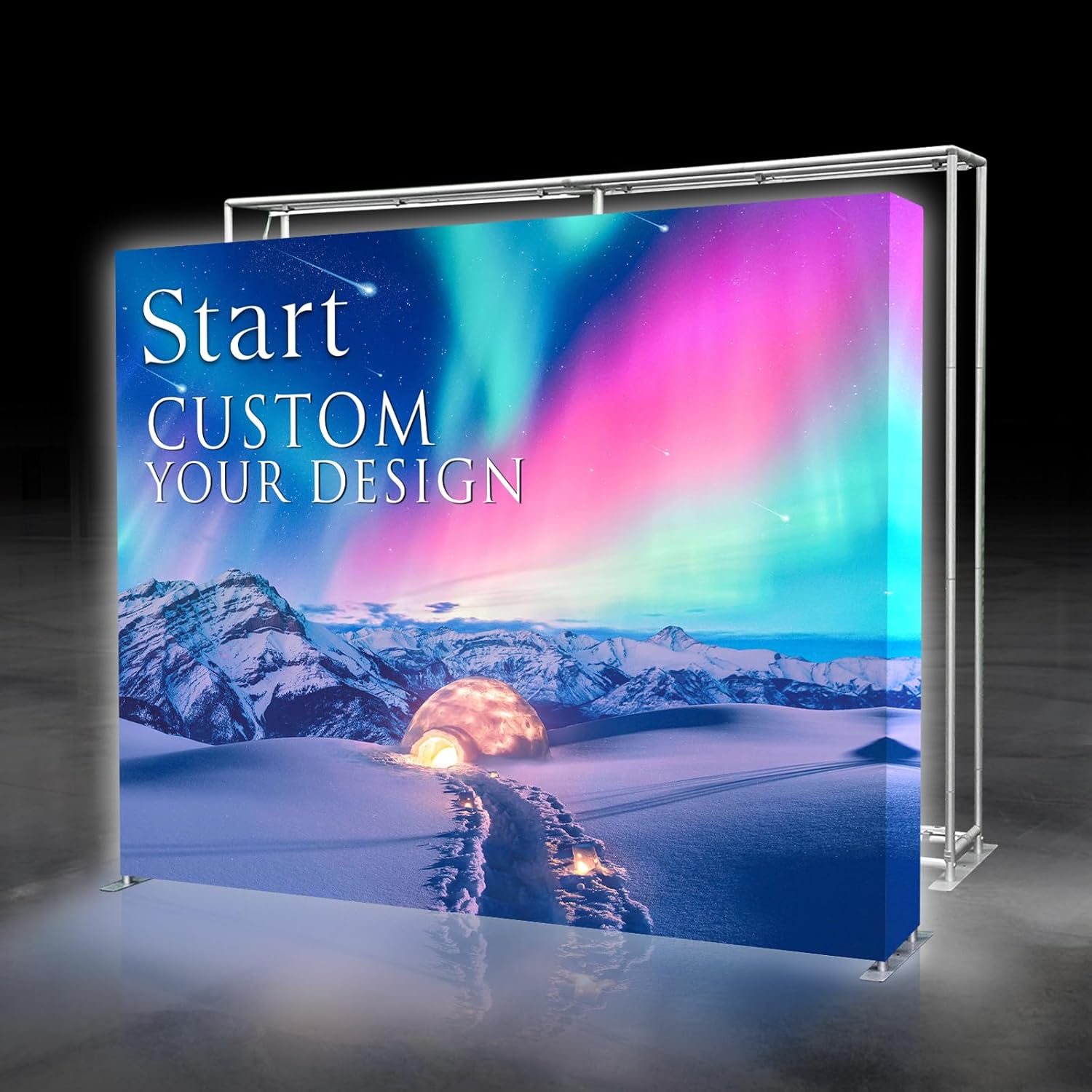 Amazon.com: Nocntcro Custom LED Backlit Tension Fabric Backdrop Stand ...