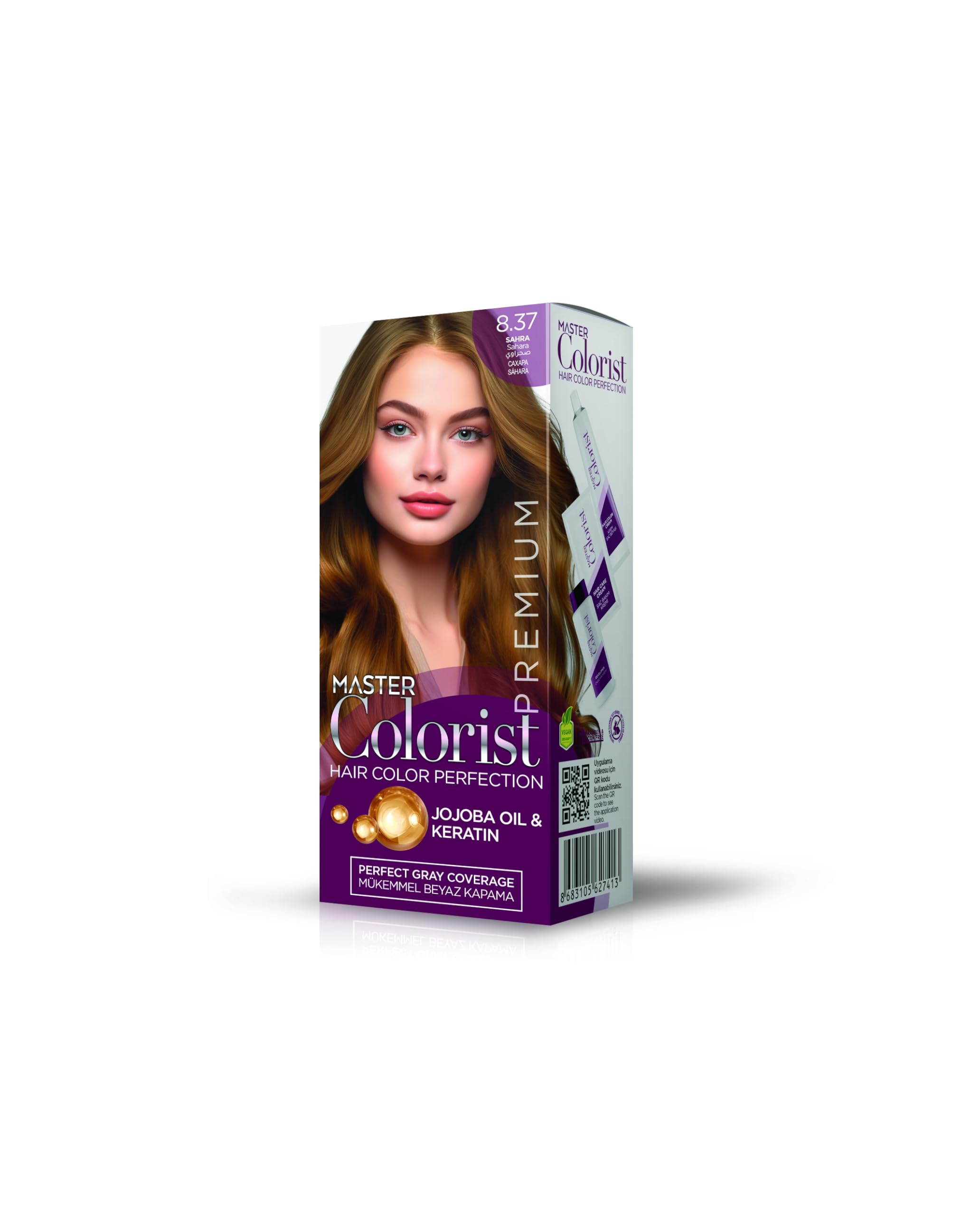 Premıum Yarı Kit Set Saç Boyası 8.37 Sahra