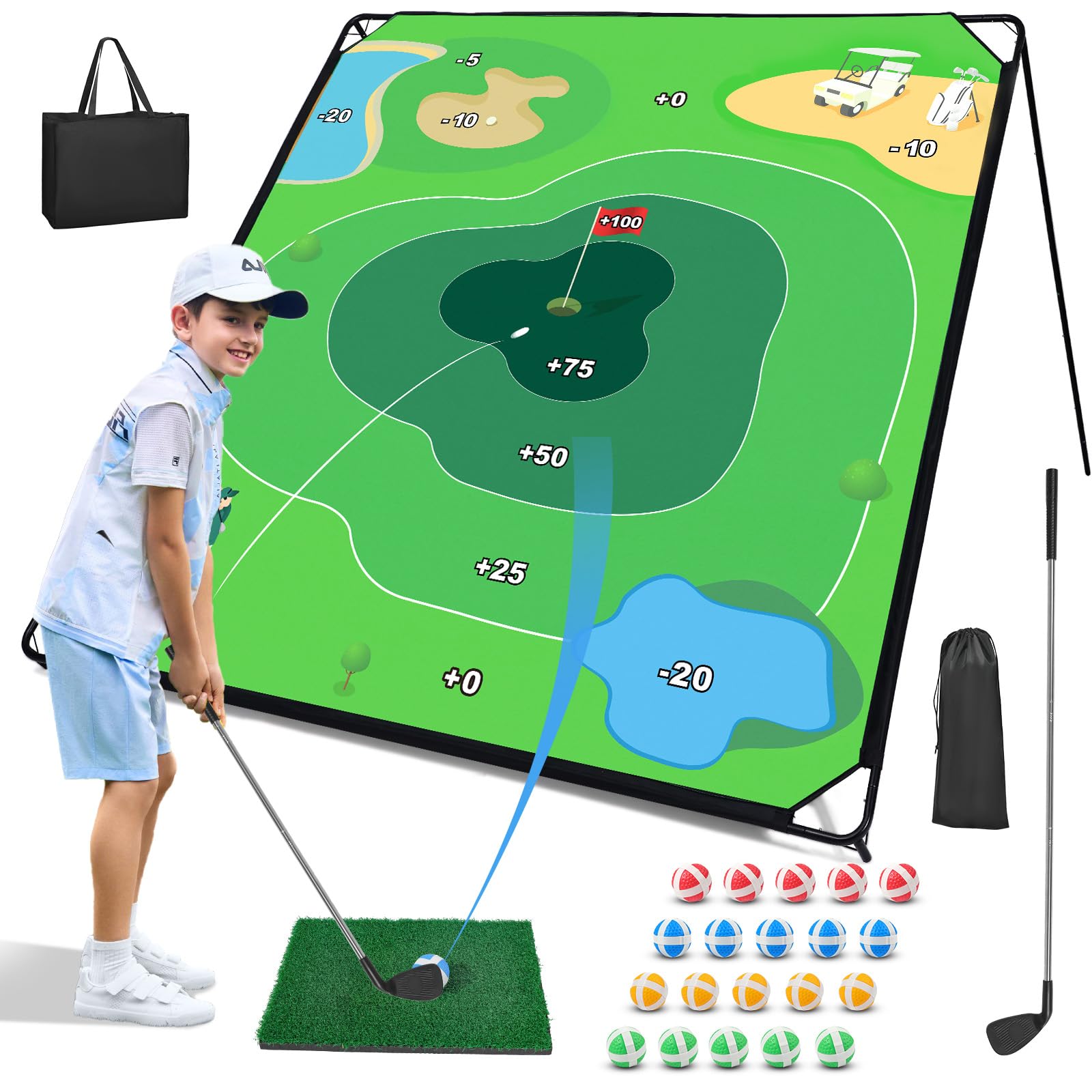 Liberry Golf Chipping Game Set for Kids Adults Outdoor Indoor Practice Toy