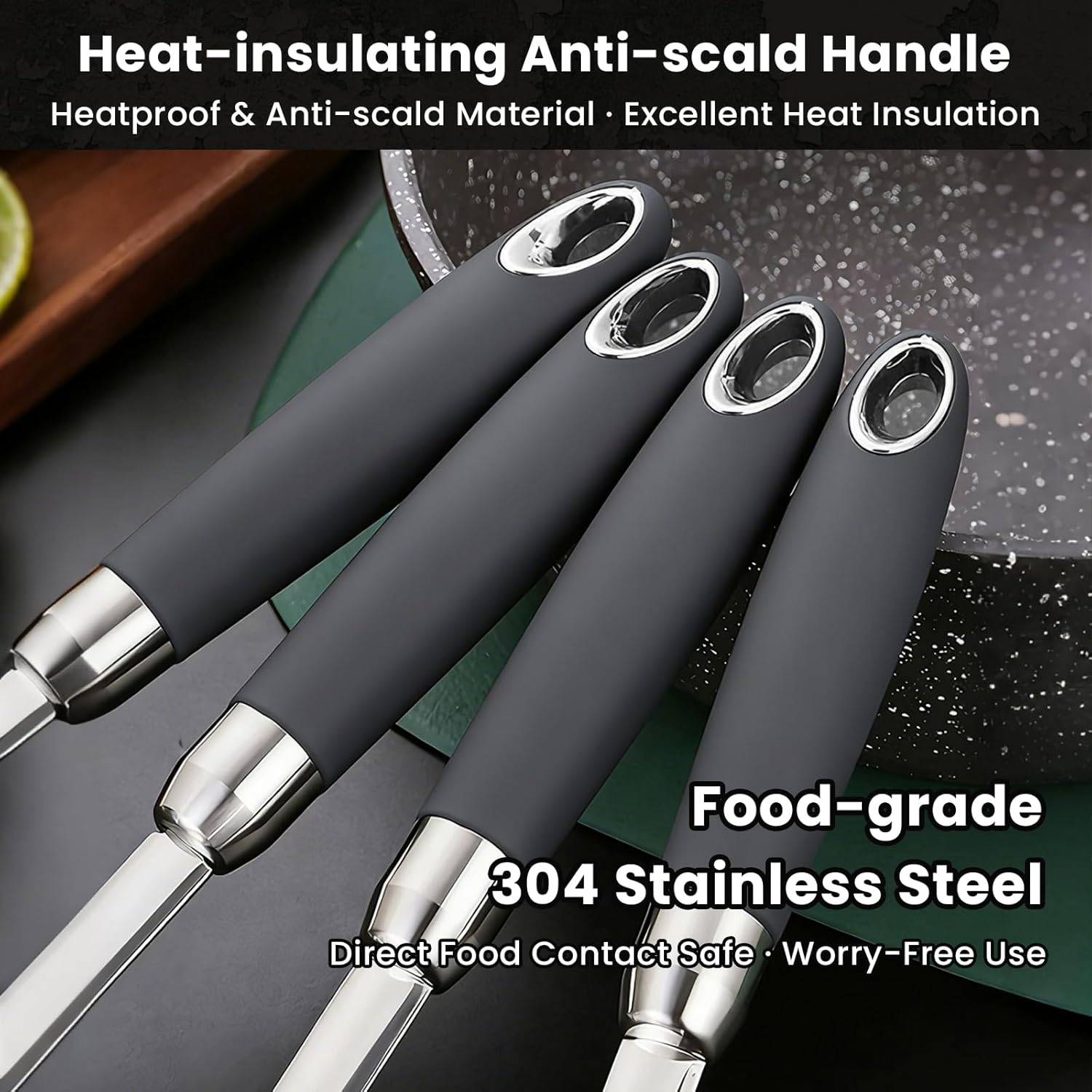 Stainless Steel Cooking Utensils Set 11 Piece - Xhiver Kitchen Tools 18/0 Heavy Duty for Grilling & Serving, Includes Slotted Spatula, Soup Ladle, Metal Turner & More, Heat Resistant, Dishwasher Safe