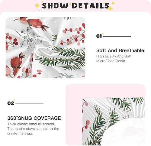 Miniatura 5 de Fitted Crib Sheet for Boys & Girls Pine Tree Soft Breathable Unisex Baby Sheets for Standard Crib and Toddler Mattresses 39 x 27 in