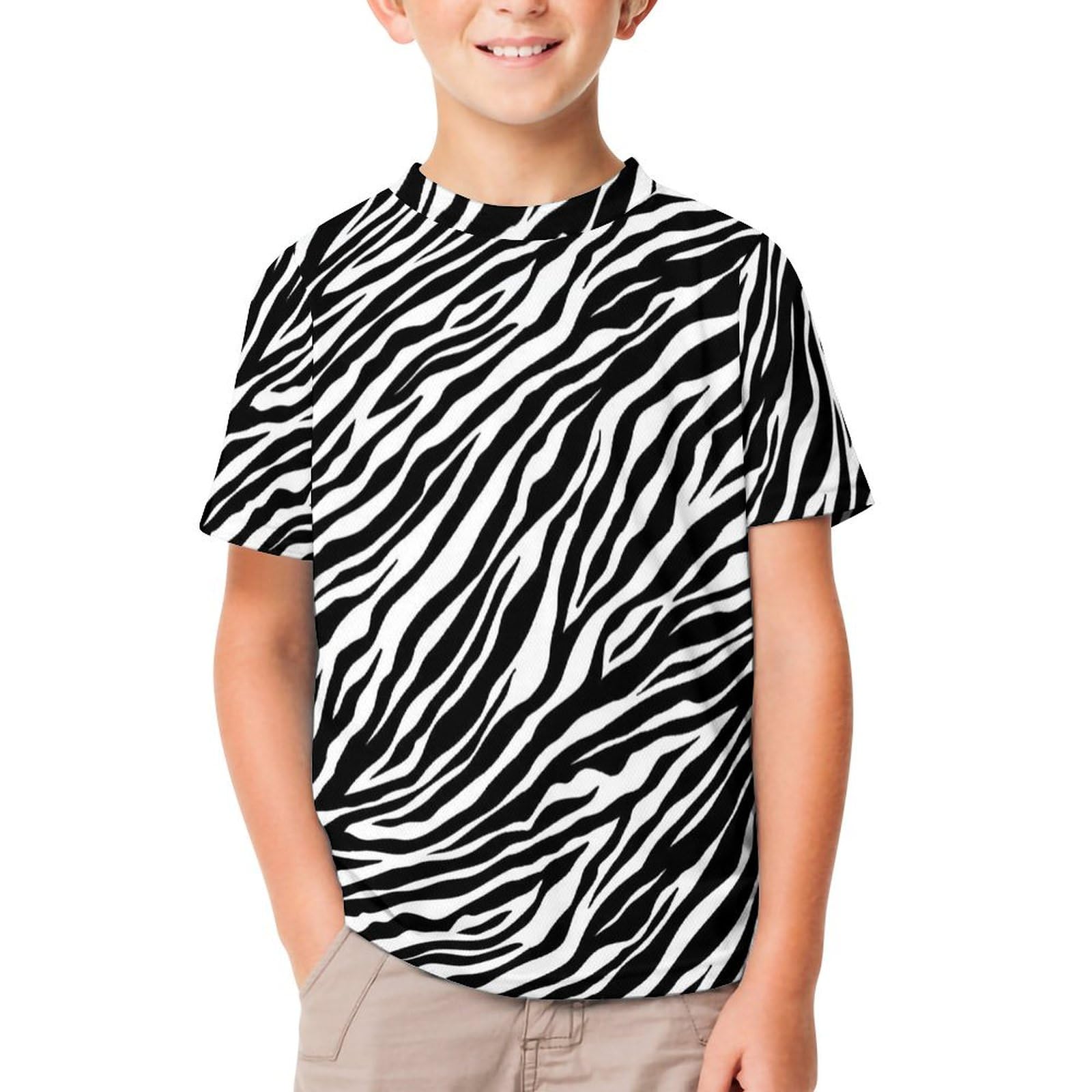 Amazon.co.jp: Tシャツ 半袖 キッズ ゼブラ柄 子供服 男の子 女の子