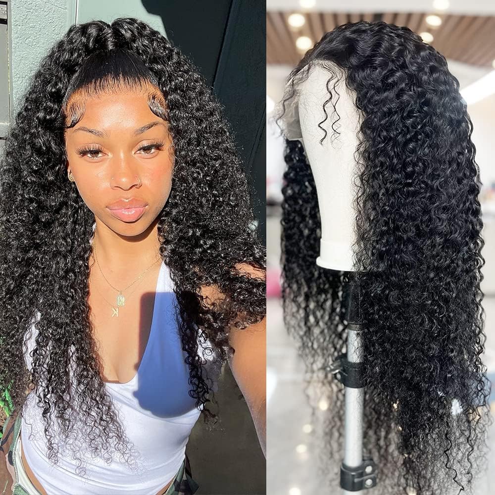 13x4 Curly Lace Frontal Wigs Human Hair for Women 13x4 Lace Front Wigs