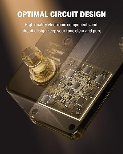 Vista 75 de Donner - Pedal octavador de guitarra, pedal octavador digital Harmonic Square, cambio de tono, 7 tipos de tono, 3 modos de tono: sostenido, Octava